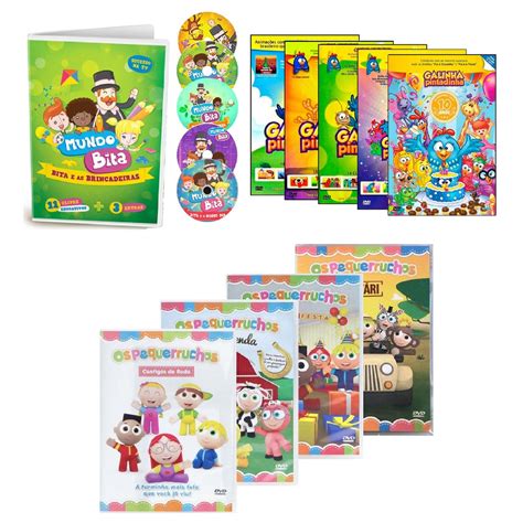 Kit Dvd Infantil Cole O Galinha Pintadinha Cole O Bita Cole O