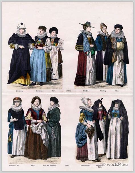 German Clothing 17th Century Baroque Fashion Era Costume History