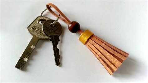 How To Create A Cool Leather Tassel Key Chain Diy Style Tutorial