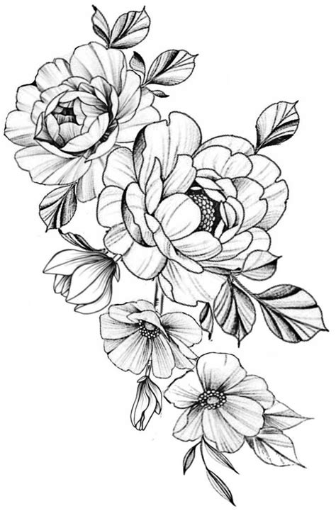 Pin By 419inkstudio On Design For Stencil Flower Tattoo Drawings