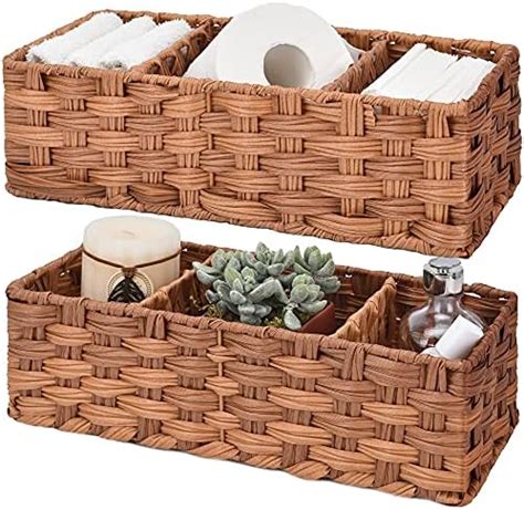 Amazon Sumnacon Bathroom Organize Basket Seagrass Toilet Tank