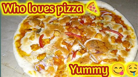 Pizza Banane Ka Tarika How To Make Pizza At Home Chicken Pizza Recipe Youtube