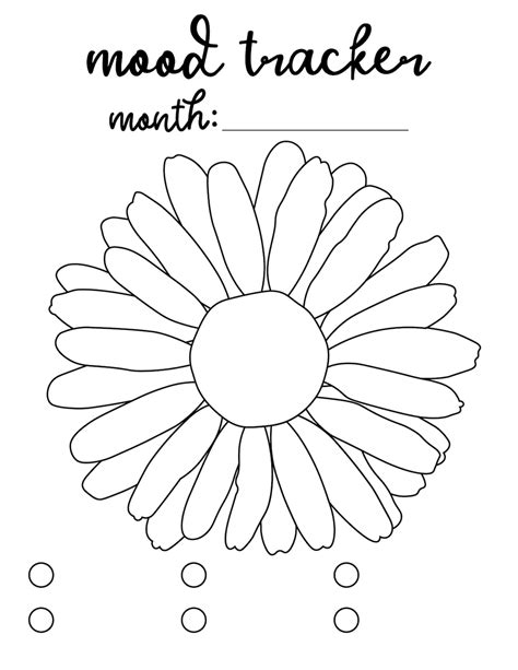 Flower Mood Tracker Printable