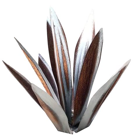 SUNHUFA Iron Metal Plant Garden Ornaments Rustic Agave Outdoor Decor ...