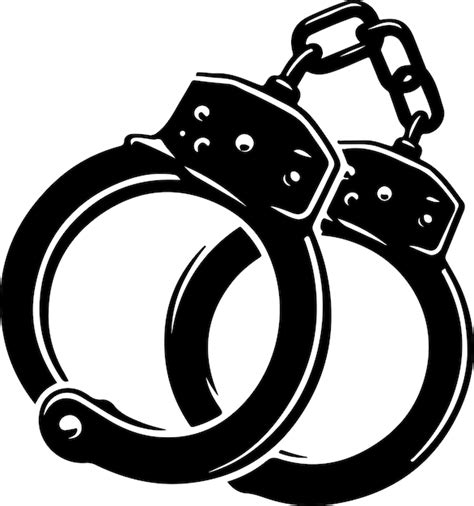 Handcuffs Icon Handcuff Logo Silhouette Vector Design Template