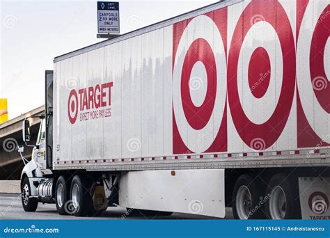 Dec 8 2019 Los Angeles Ca Usa Target Delivery Truck Driving On