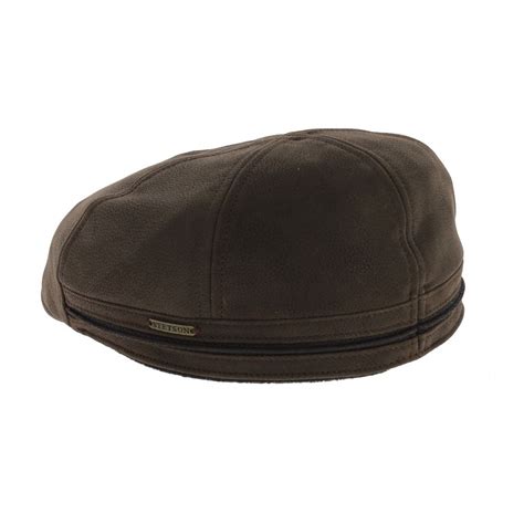 Casquette Cuir Marron Stetson Redding Reference 2914 Chapellerie