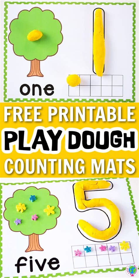 Free Printable Tree Play Dough Number Mats For To Math