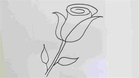 Rose Sketch Tutorial at PaintingValley.com | Explore collection of Rose ...