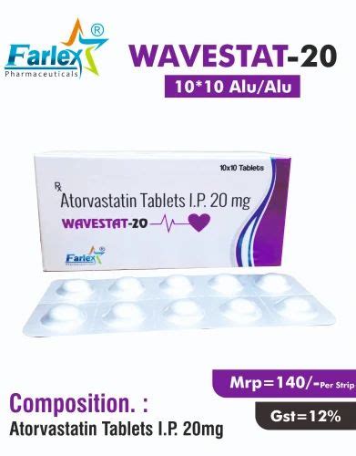 Atorvastatin Tablets Ip 20 Mg At Rs 1400 Stripe Atorvastatin Tablet