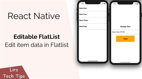 React Native Edit Item In Flatlist Editable FlatList YouTube