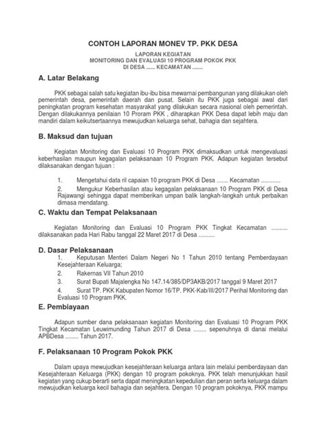 Contoh Laporan Monitoring Dan Evaluasi Koleksi Gambar