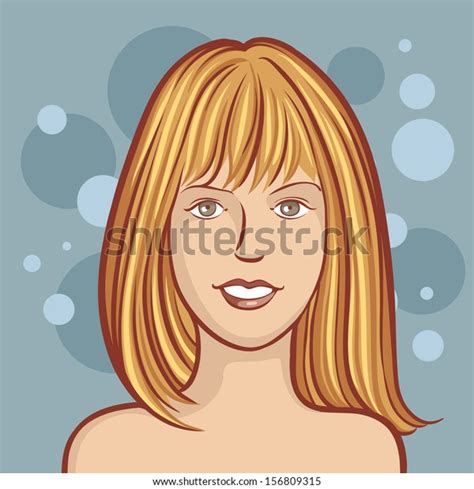 Vector Illustration Beautiful Girl Portrait Head Stock Vector Royalty