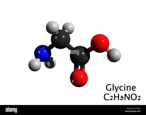 Amino Acid Glycine Molecular Structure High Resolution Stock