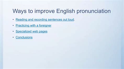 Ways To Improve English Pronunciation Ppt