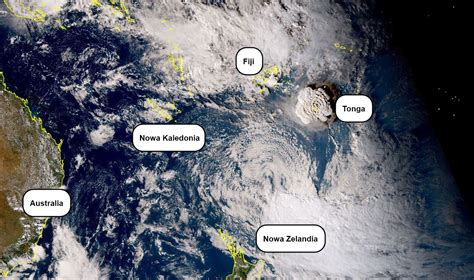 Wybuch wulkanu k Tonga dramatyczne zdjęcia z satelity