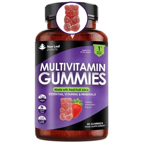 Multivitamin Gummies For Adults Essential Daily Chewable Vitamins 60 Gummies £9 85 Picclick Uk