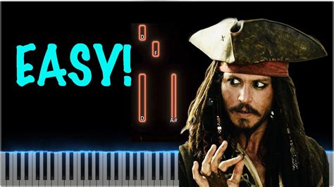 Pirates Of The Caribbean Hes A Pirate Easy Paino Tutorial Youtube