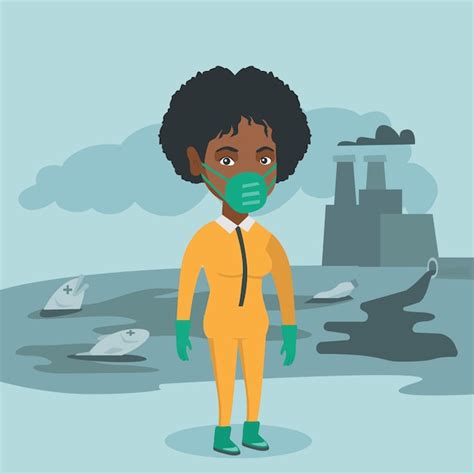 Premium Vector Scientist Wearing Radiation Protection Suit