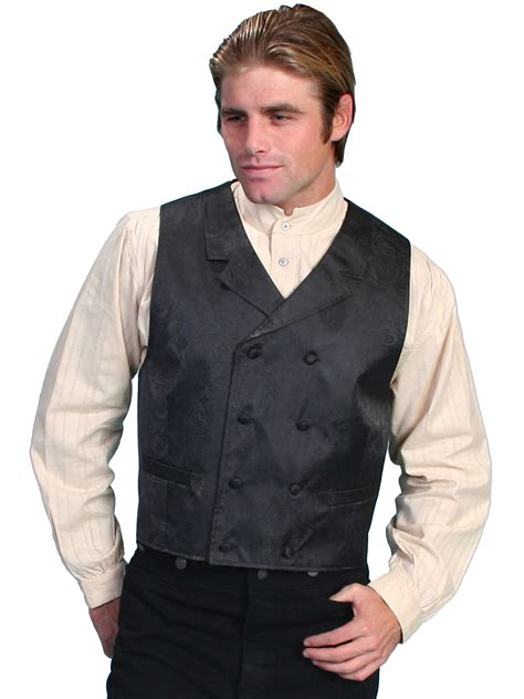 Classic Elegant Double Breasted Vest With Notched Lapels Ideal For So