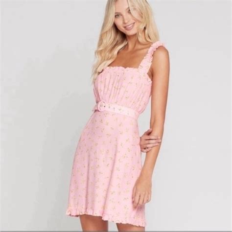 Faithfull The Brand Dresses Faithful The Brand Pink Belted Smocked