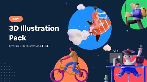 Saly Free D Illustration Pack Figma Only Resources Designxplorer