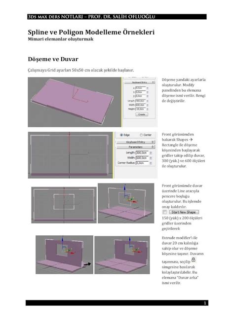 PDF Spline ve Poligon Modelleme Örnekleri Spline ve Poligon