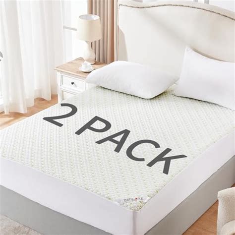 Bedlore 2 Pack Twin Waterproof Mattress Protector Mattress Cover Fitted 6 18 Deep Pocket Soft