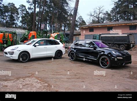 Kiev Ukraine September Porsche Cayenne Turbo Techart Magnum