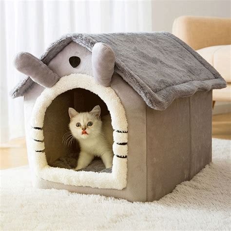 Cat Bed Cozy Tent Plush Cave