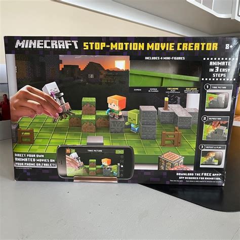 Minecraft Toys Minecraft Toy Stop Motion Movie Set Opened Original