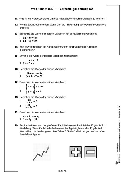 Step By Step Lineare Gleichungssysteme Mit Zwei Variablen