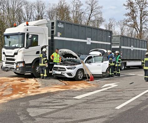 Feuerwehr Vaihingen Hilft Zwei Hunden Nach Schwerem Unfall Auf B10 Bei