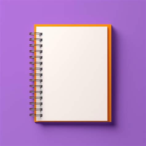 Premium AI Image | Blank notebook paper on color background