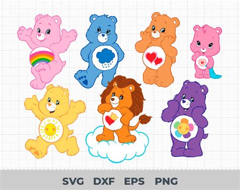 Care Bears Svg Care Bears Svg Bundle Layered Care Bears Svg Care