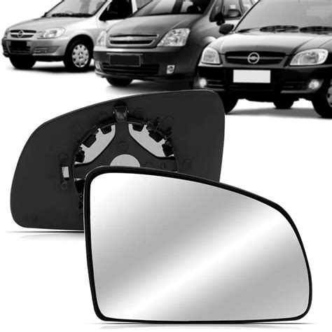 Par Lente Espelho Retrovisor Prisma Celta Meriva 2007 2008 2009 2010