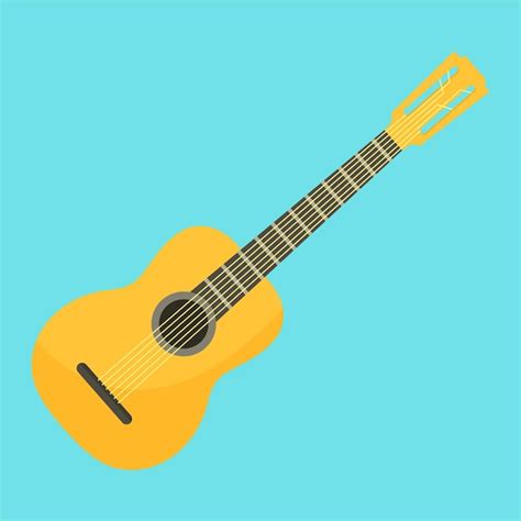 Icono De Guitarra Ac Stica Ilustraci N Plana Del Icono Vectorial De