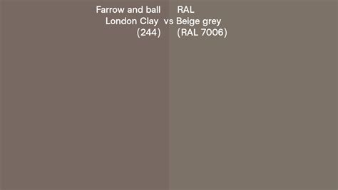 Farrow And Ball London Clay Vs Ral Beige Grey Ral Side By