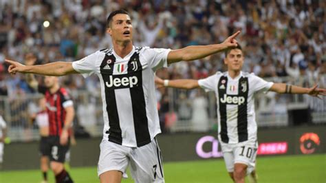 International Football Cristiano Ronaldo Heads Juventus Past Ac Milan