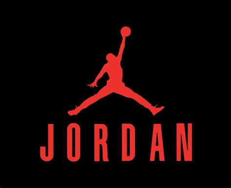 Jordan Brand Logo Symbol With Name Red Design Clothes Sportwear Vector ...