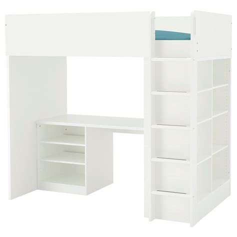 STUVA Loft Bed Combo W 2 Shlvs 3 Shlvs White Single IKEA Stuva