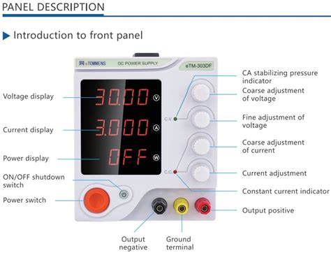 Etm Df Linear Dc Bench Power Supply Variable V A With Digits