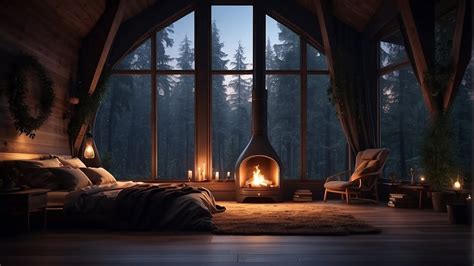 Rain and Fireplace Ambience - YouTube