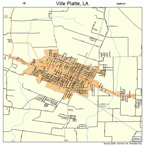 Ville Platte Louisiana Street Map 2278715