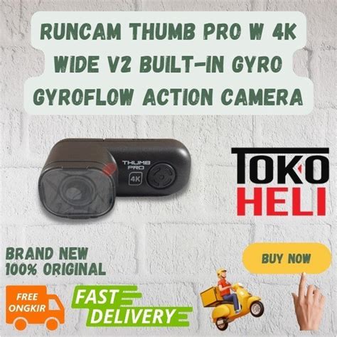 Runcam Thumb Pro W 4K Wide V2 Built-in Gyro Gyroflow Action Camera ...