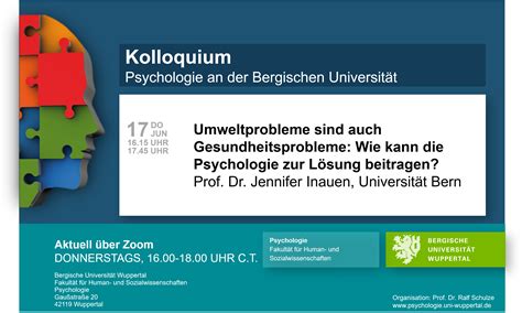 Vortrag Im Rahmen Des Kolloquiums Psychologie An Der Bergischen