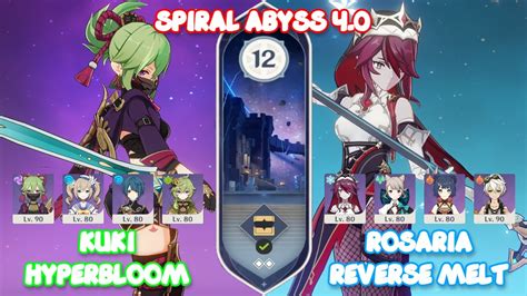 4 Star Only F2P Kuki Hyperbloom Rosaria Reverse Melt 4 0 Spiral