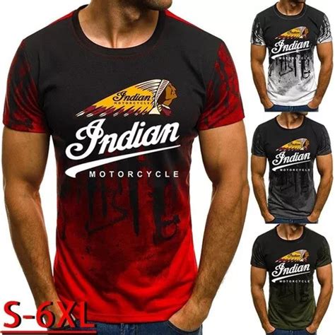 Indian Motorcycle Playera Casual De Manga Corta Para Homb Meses Sin