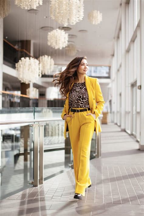 Yellow Blazer Womens Clothing