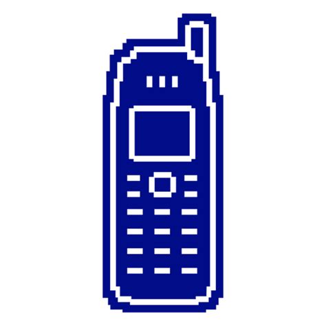 Blue Cellphone Pixel Art Icon PNG & SVG Design For T-Shirts